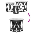 Nesting Sidebord 3 pcs Grå Sonoma Ingeniørtræ og stål