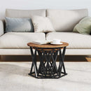 Nesting Sidebord 3 pcs Gammelt træ Ingeniørtræ og stål