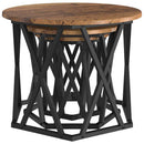 Nesting Sidebord 3 pcs Gammelt træ Ingeniørtræ og stål