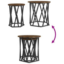 Sofabord 2 pcs Røget eg Ingeniørtræ og stål