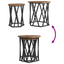 Sofabord 2 pcs Gammelt træ Ingeniørtræ og stål