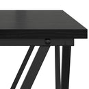 Sidebordssæt 2 pcs Sort eg 50 x 50 x 40 cm Ingeniørtræ og stål