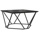 Sofabord Sort eg 80 x 80 x 45 cm Ingeniørtræ og stål