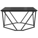 Sofabord Sort eg 80 x 80 x 45 cm Ingeniørtræ og stål