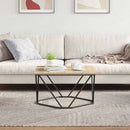 Sofabord Sonoma eg 80 x 80 x 45 cm Ingeniørtræ og stål