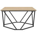 Sofabord Sonoma eg 80 x 80 x 45 cm Ingeniørtræ og stål