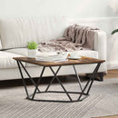 Sofabord Røget eg 80 x 80 x 45 cm Ingeniørtræ og stål