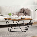 Sofabord Gammelt træ 80 x 80 x 45 cm Ingeniørtræ og stål