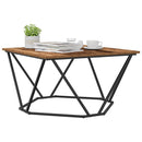 Sofabord Gammelt træ 80 x 80 x 45 cm Ingeniørtræ og stål