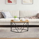 Sofabord Artisan Egetræ 80 x 80 x 45 cm Ingeniørtræ og stål