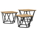Sofabord 3 pcs Artisan Egetræ Ingeniørtræ og stål