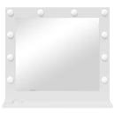 Vaskeskab Spejl Hvid 60 x 55 x 18 cm Glas og Konstrueret træ