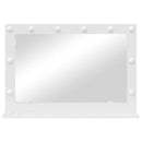 Vaskeskab Spejl Hvid 80 x 15 x 18 cm Glas og Konstrueret træ