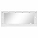 Vaskeskab Spejl Hvid 100 x 45 x 18 cm Glas og Konstrueret træ