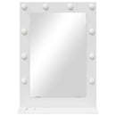 Vaskeskab Spejl Hvid 70 x 50 x 18 cm Glas og Konstrueret træ