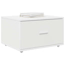 Skuffeskab med hjul Hvid 55 x 45 x 31 cm