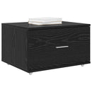 Skuffeskab med hjul Sort eg 55 x 45 x 31 cm