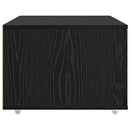 Skuffeskab med hjul Sort eg 55 x 45 x 31 cm