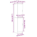 Highboard Røget eg 35 x 39 x 168 cm