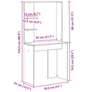 Bord Hvid Konstrueret træ 78,5 x 37 x 154,5 cm
