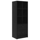 Highboard med skuffe Sort eg 45,5 x 34 x 127 cm