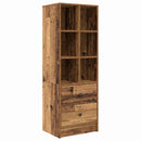 Highboard med skuffe Gammelt træ 45,5 x 34 x 127 cm