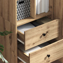 Highboard med skuffe Artisan Egetræ 45,5 x 34 x 127 cm