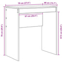 Bord Hvid 70 x 40 x 76 cm