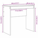Bord Hvid 80 x 40 x 76 cm