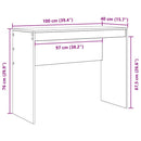 Bord Hvid 100 x 40 x 76 cm