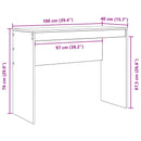 Bord Hvid 100 x 40 x 76 cm