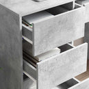 Bord Beton Grå Konstrueret træ 90 x 37.5 x 75 cm