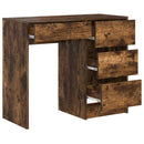 Bord Røget eg Konstrueret træ 90 x 37.5 x 75 cm