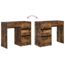 Bord Røget eg Konstrueret træ 90 x 37.5 x 75 cm