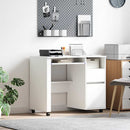 Skrivebord med Hjul Hvid Konstrueret træ 91 x 50 x 77 cm