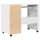 Skrivebord med Hjul Hvid Konstrueret træ 91 x 50 x 77 cm
