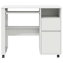Skrivebord med Hjul Hvid Konstrueret træ 91 x 50 x 77 cm