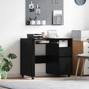 Skrivebord med Hjul Sort eg Konstrueret træ 91 x 50 x 77 cm