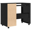 Skrivebord med Hjul Sort eg Konstrueret træ 91 x 50 x 77 cm