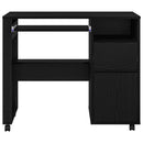 Skrivebord med Hjul Sort eg Konstrueret træ 91 x 50 x 77 cm