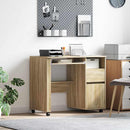 Skrivebord med Hjul Sonoma eg Konstrueret træ 91 x 50 x 77 cm