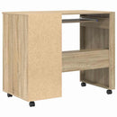 Skrivebord med Hjul Sonoma eg Konstrueret træ 91 x 50 x 77 cm