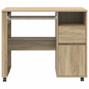 Skrivebord med Hjul Sonoma eg Konstrueret træ 91 x 50 x 77 cm