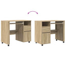 Skrivebord med Hjul Sonoma eg Konstrueret træ 91 x 50 x 77 cm