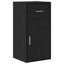 Sideboard med skuffe Sort eg 38 x 34 x 75 cm