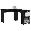 Hjørneskrivebord Sort eg Konstrueret træ 140 x 113,5 x 75 cm