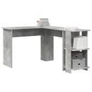 Hjørneskrivebord Beton Grå Konstrueret træ 140 x 113,5 x 75 cm