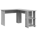 Hjørneskrivebord Grå Sonoma Konstrueret træ 140 x 113,5 x 75 cm