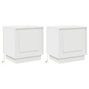 Natskab 2 pcs Hvid 44 x 34,5 x 45 cm Konstrueret træ