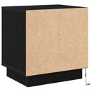 Natskab 2 pcs Sort 44 x 34,5 x 45 cm Konstrueret træ